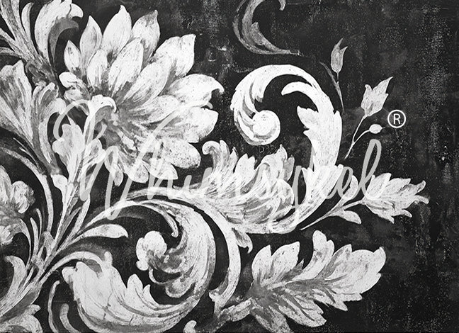 Whimsykel Designs 18 lb Decoupage Tissue Paper 14x20" Noir Brocade