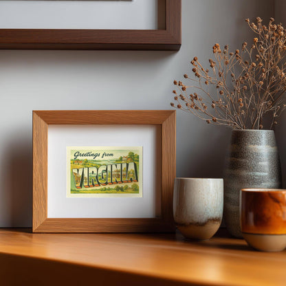Virginia Postcard Art Print