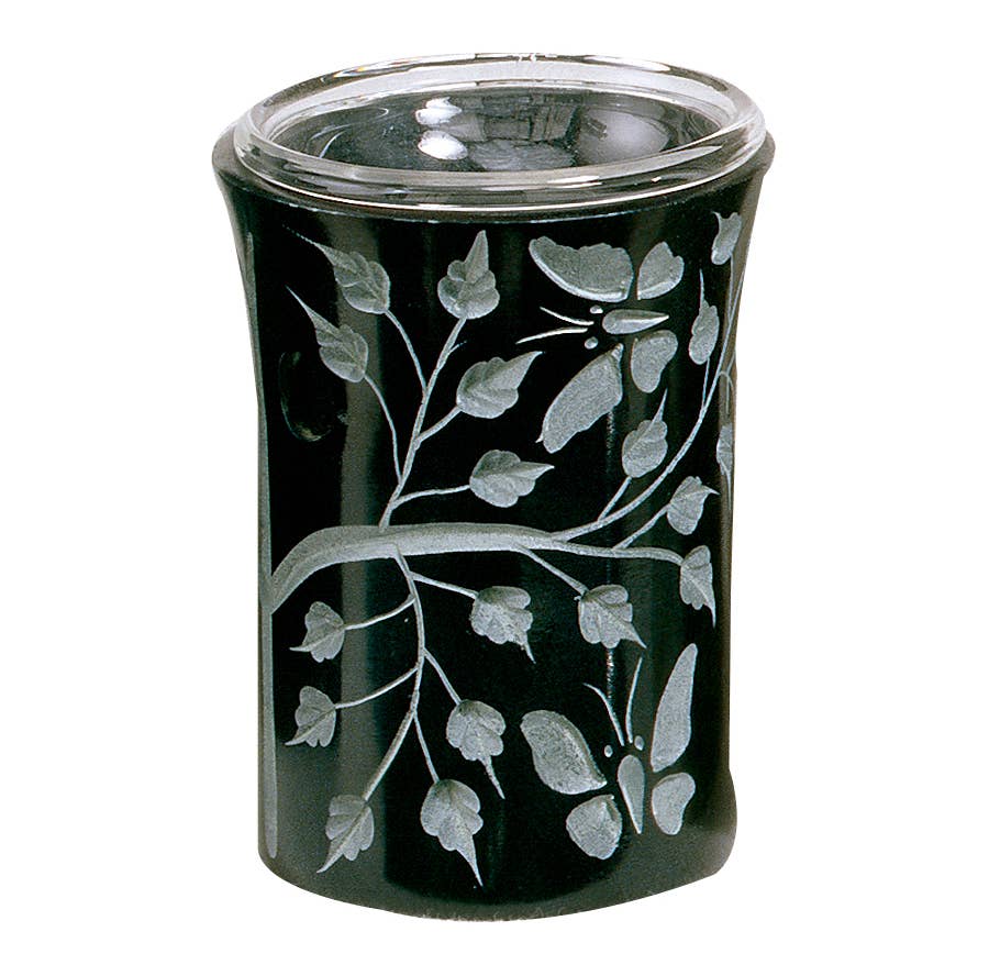 Black Leaf Etched Diffuser - Soapstone