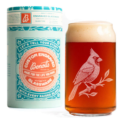 Cardinal Beer Can Glasses