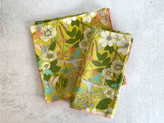 Hummingbird Cloth Napkins, Set of Four, 18" Everyday