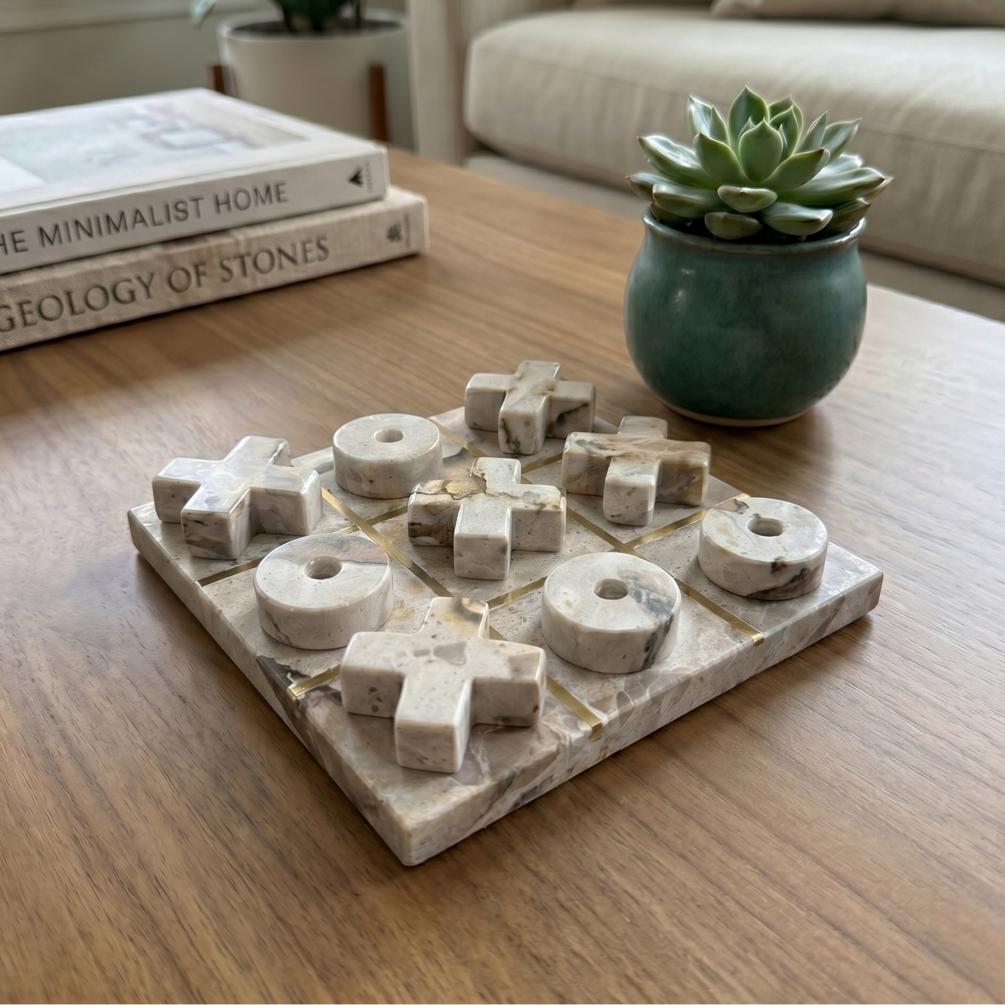 Marble Tic-Tac-Toe Set