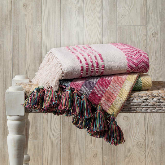 Blossom Pink Burl Rethread Throw Blanket
