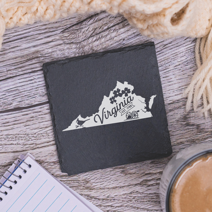 Virginia Icons - UV Printed Slate Coasters