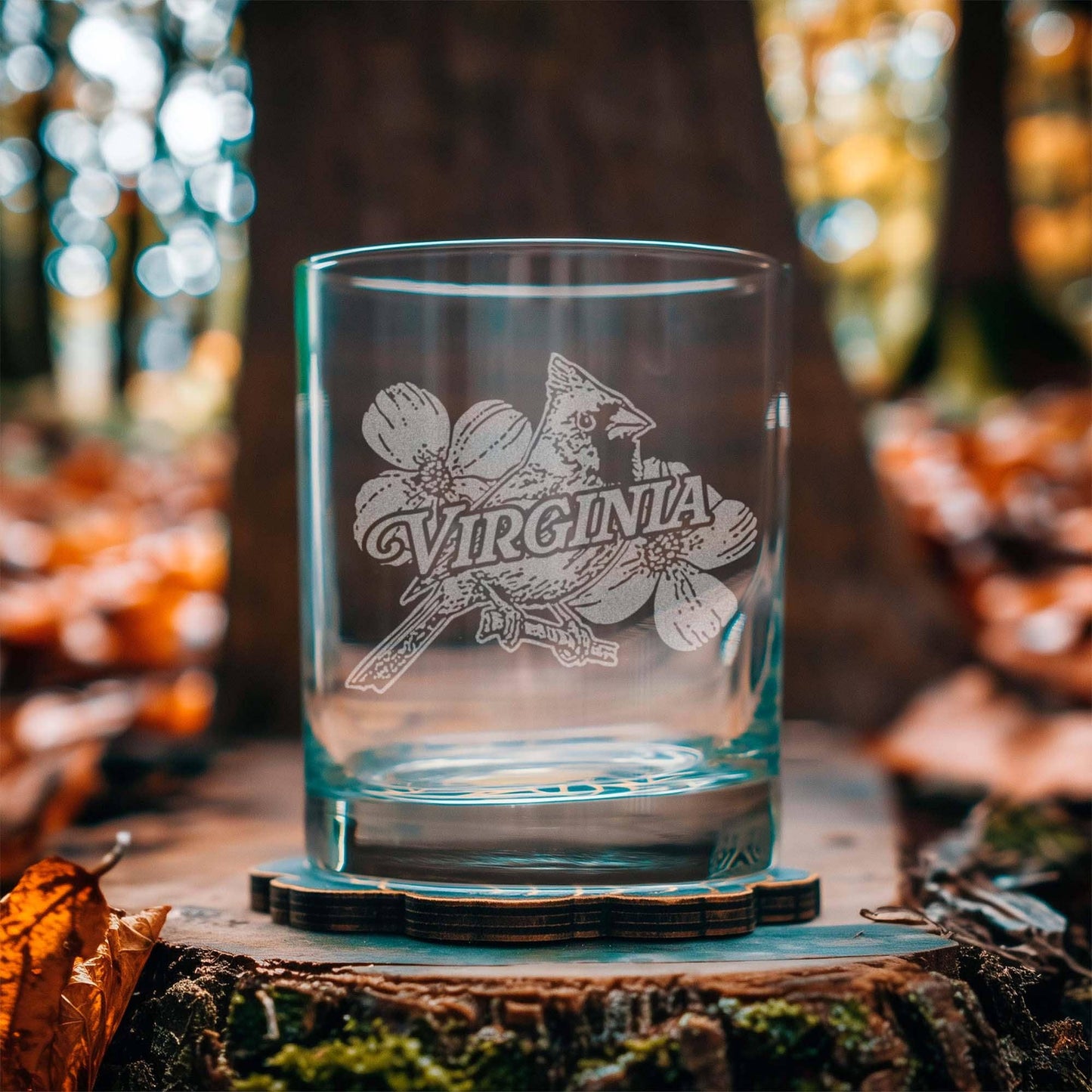 Virginia State Bird Old Fashioned Glasses