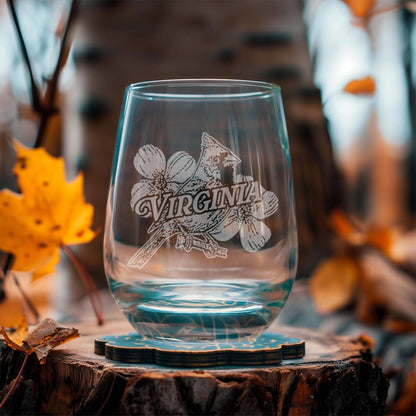 Virginia State Bird Old Fashioned Glasses
