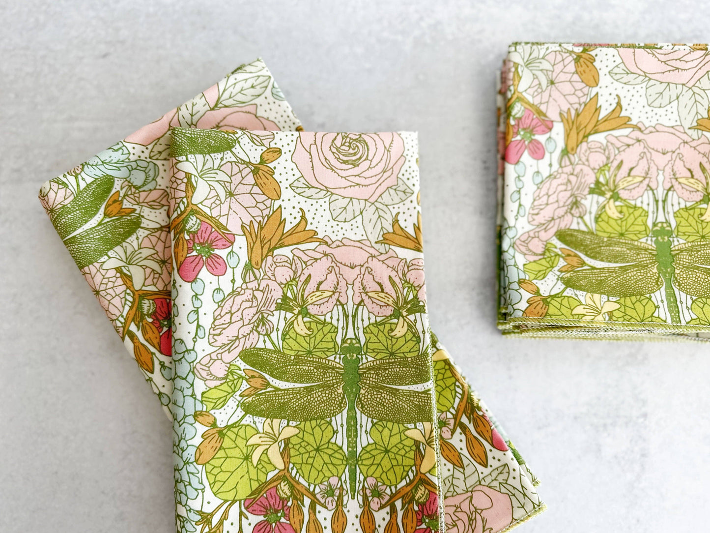 Dragonfly Cloth Napkins, Set of Four, 18" Everyday