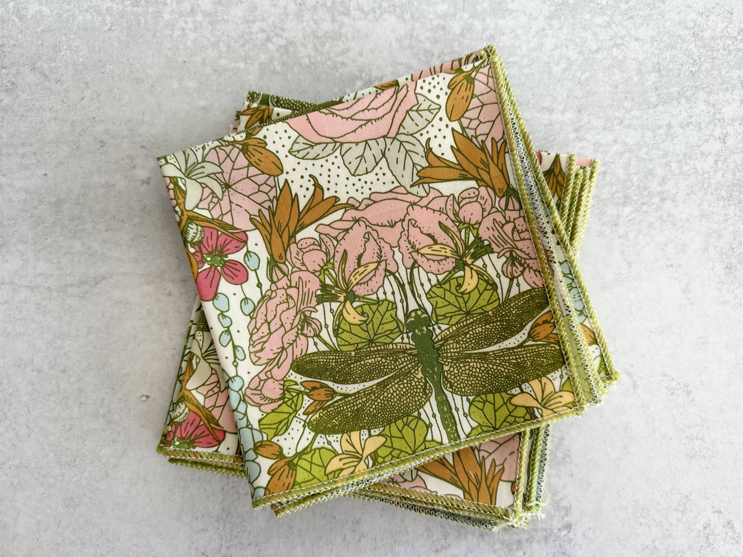 Dragonfly Cloth Napkins, Set of Four, 18" Everyday