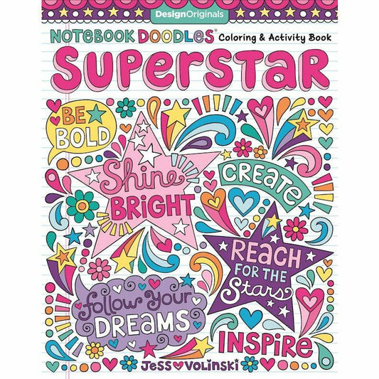 Notebook Doodles Superstar Coloring Book