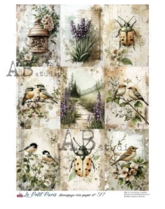 AB Studios A4 Rice Paper for Decoupage ABRP_0517