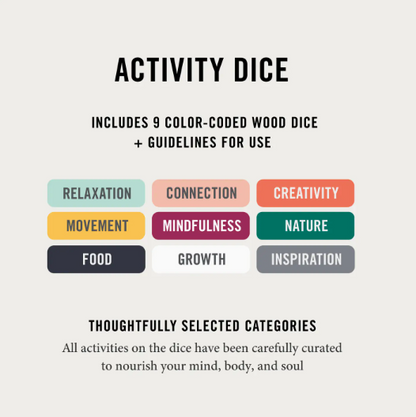 Activity Dice - Inspiration For Mood-Boosting Activities
