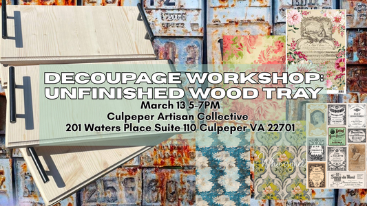 Decoupage Serving Board Workshop