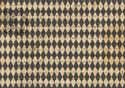 Decoupage Queen A4 Rice Paper Sheila's Black Harlequin