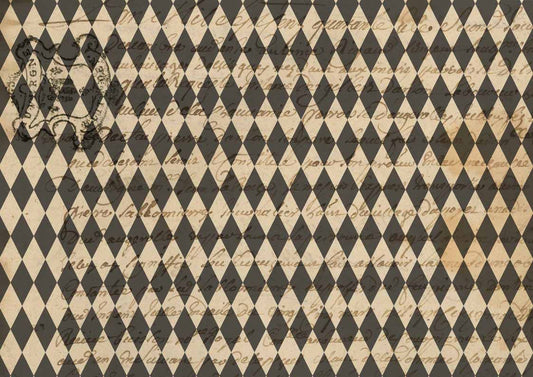 Decoupage Queen A4 Rice Paper Sheila's Black Harlequin