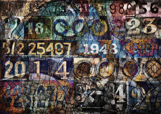 Decoupage Queen A4 Rice Paper Number Mosaic