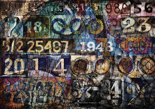Decoupage Queen A2 Rice Paper Number Mosaic RETIRED