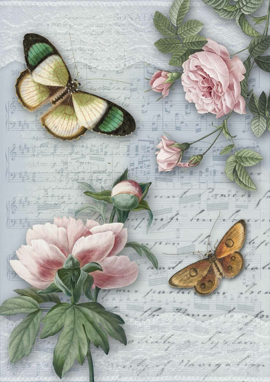 Decoupage Queen A4 Rice Paper Dainty and the Queen Summer Song