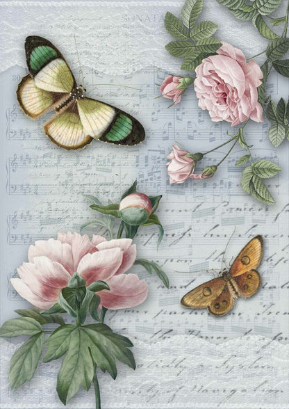 Decoupage Queen A4 Rice Paper Dainty and the Queen Summer Song