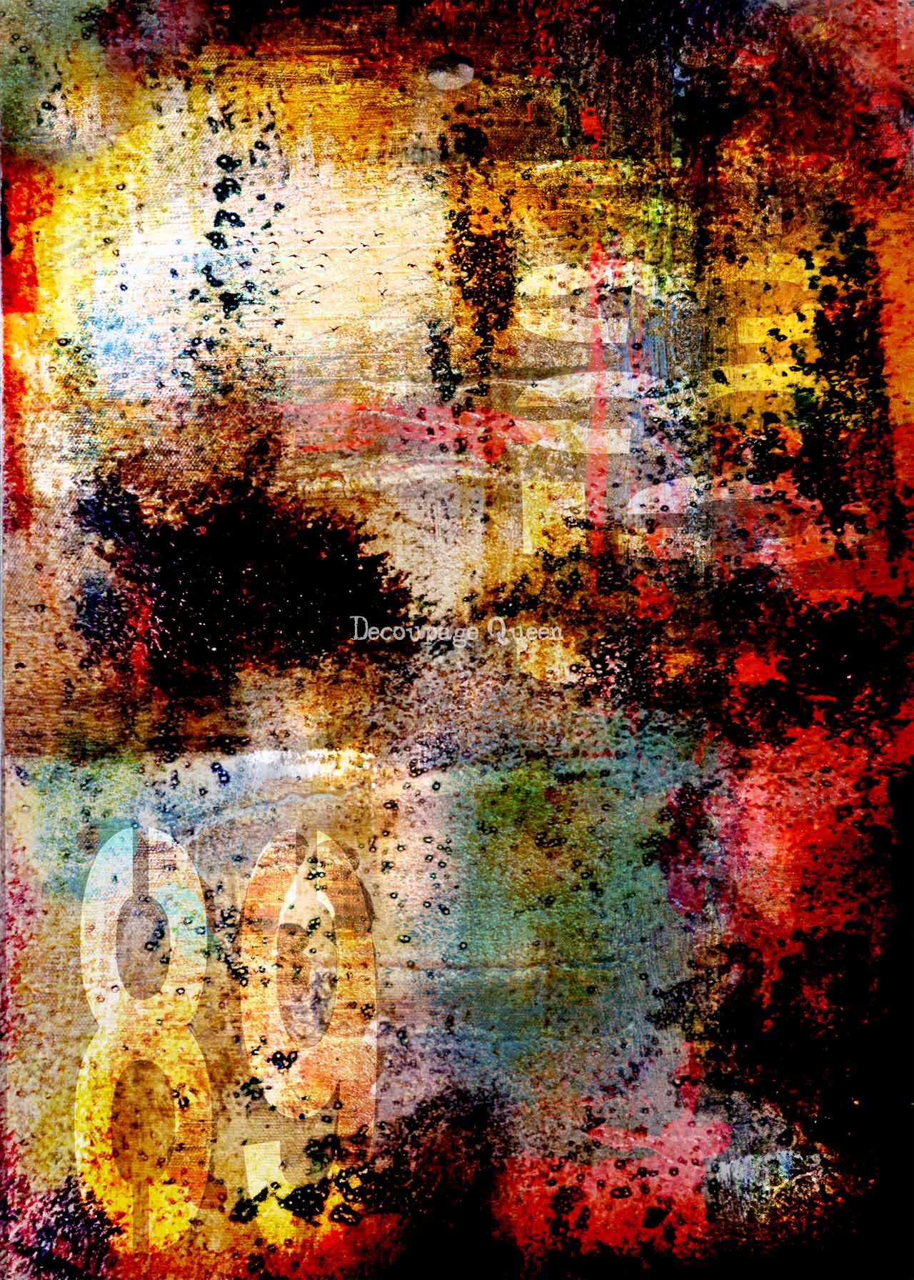 Decoupage Queen A4 Rice Paper Industrial Erosion by Andy Skinner