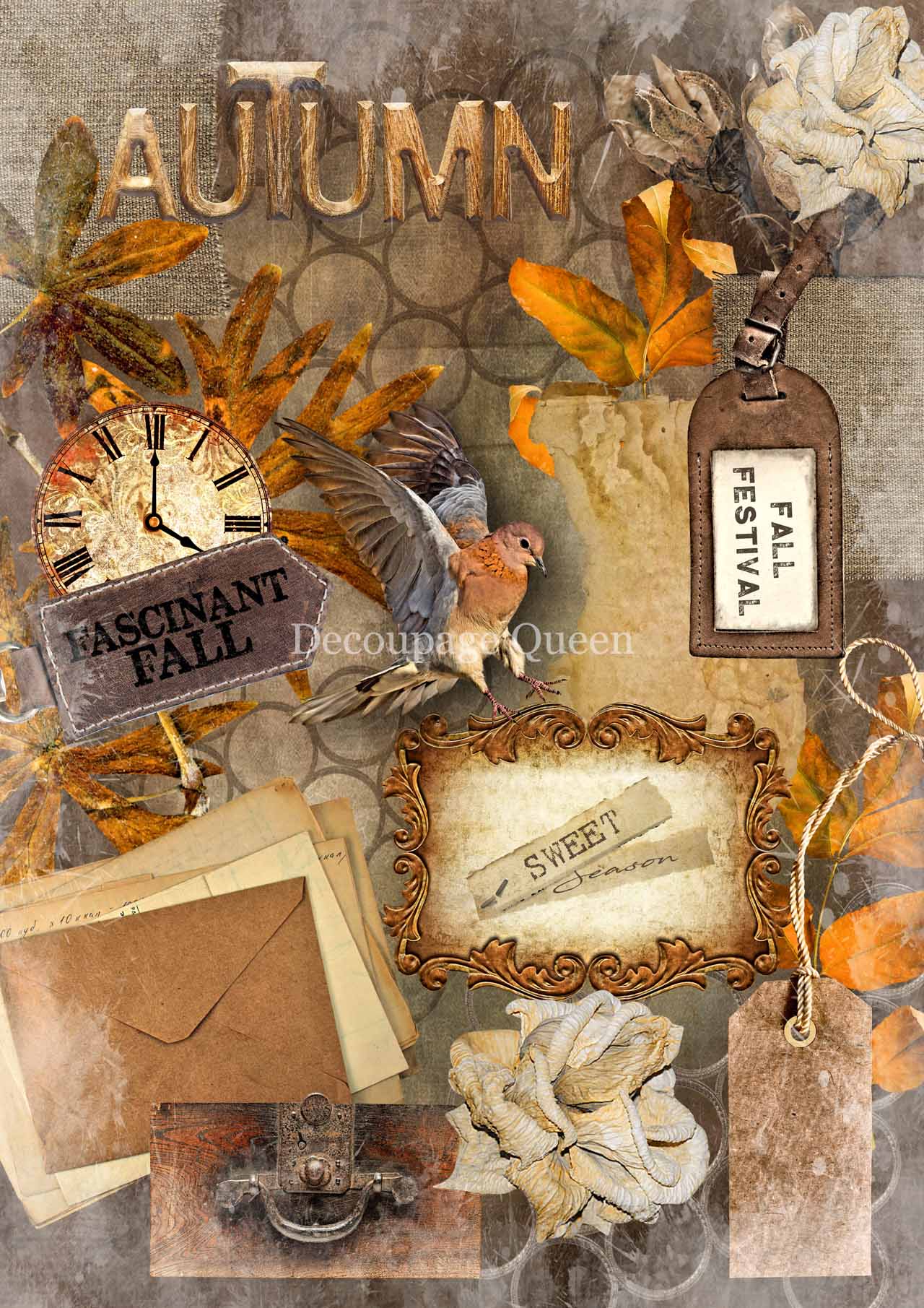 Decoupage Queen A4 Rice Paper Sweet Autumn