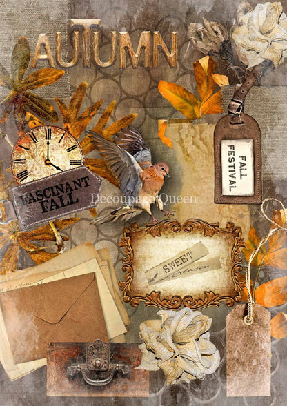 Decoupage Queen A4 Rice Paper Sweet Autumn
