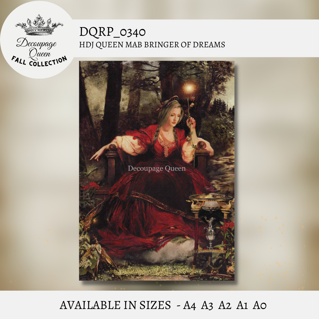 Decoupage Queen A4 Rice Paper Howard D. Johnson Queen Mab Bringer of Dreams
