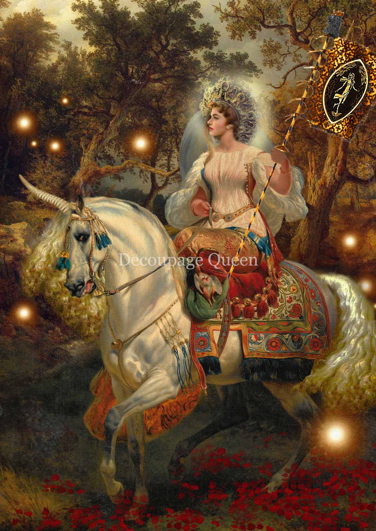 Decoupage Queen A4 Rice Paper Howard D. Johnson Ye Fairie Queen