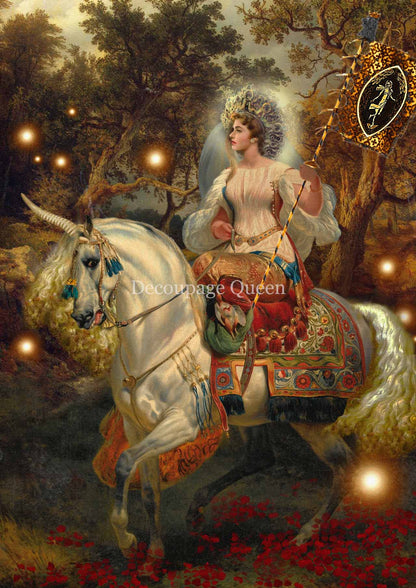 Decoupage Queen A4 Rice Paper Howard D. Johnson Ye Fairie Queen
