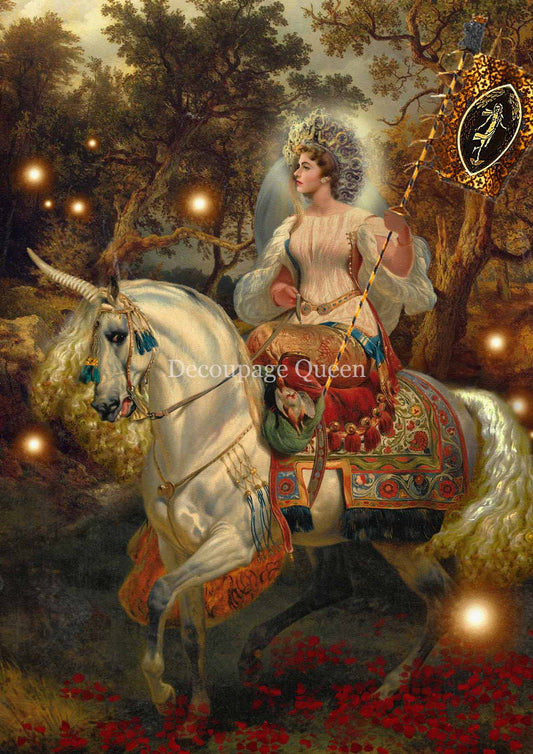 Decoupage Queen A4 Rice Paper Howard D. Johnson Ye Fairie Queen