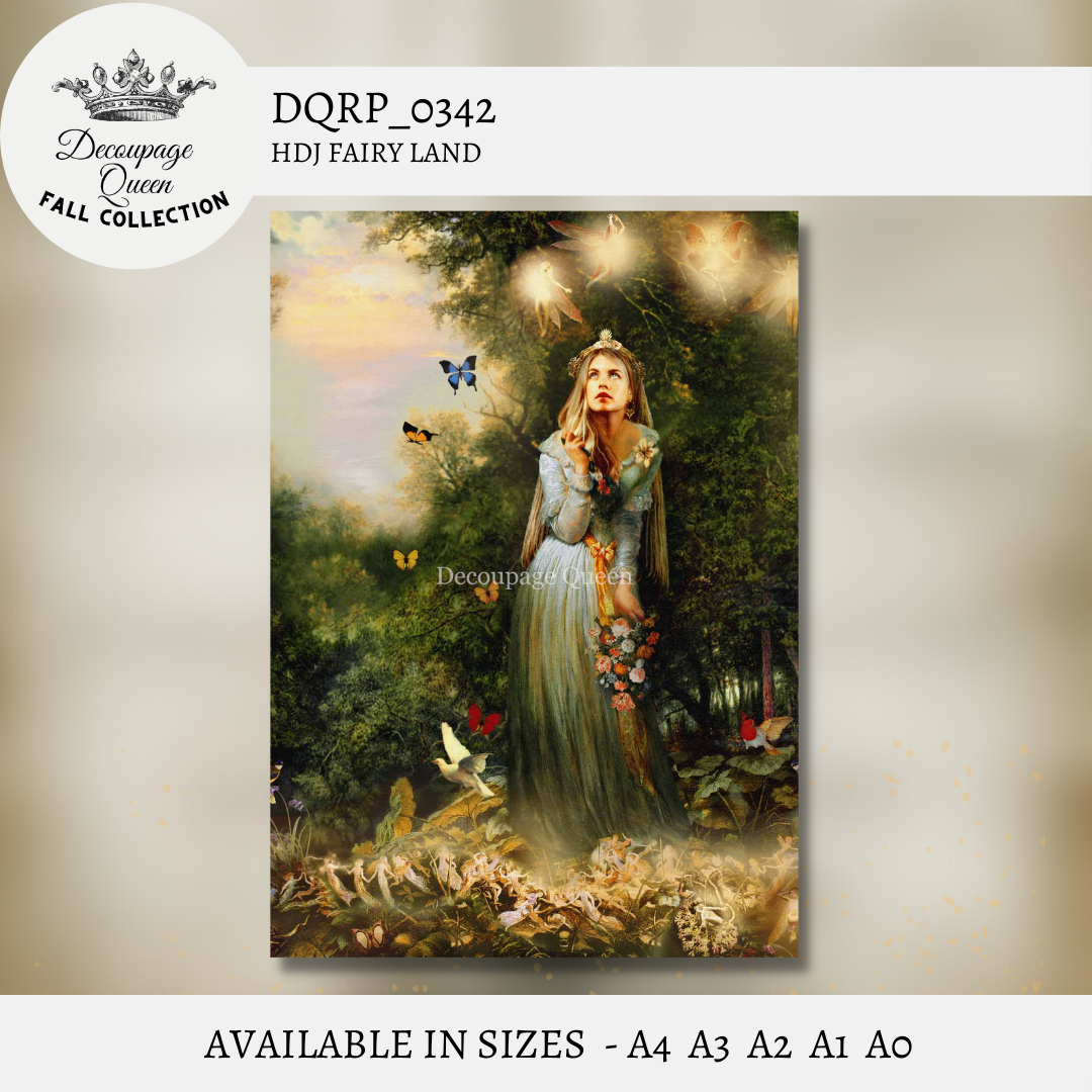 Decoupage Queen A4 Rice Paper Howard D. Johnson Fairy Land