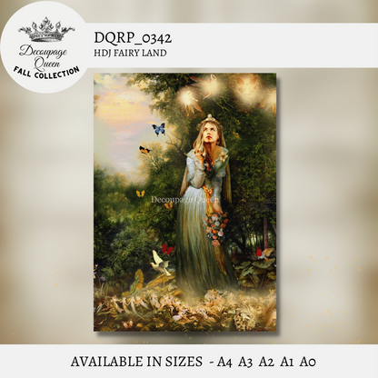 Decoupage Queen A4 Rice Paper Howard D. Johnson Fairy Land