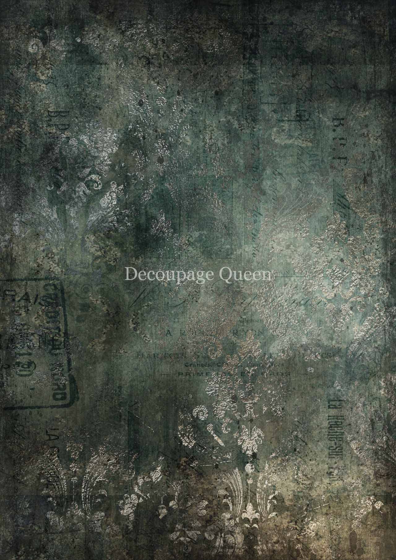 Decoupage Queen A4 Rice Paper Blue Texture