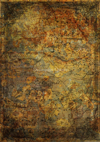 Decoupage Queen A4 Rice Paper Celestial Grunge