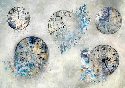 Decoupage Queen A4 Rice Paper Dainty and the Queen Frozen in Time