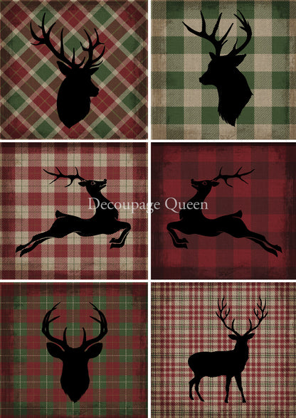 Decoupage Queen A4 Rice Paper Christmas Plaid