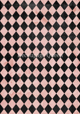 Decoupage Queen A4 Rice Paper Pink and Black Harlequin
