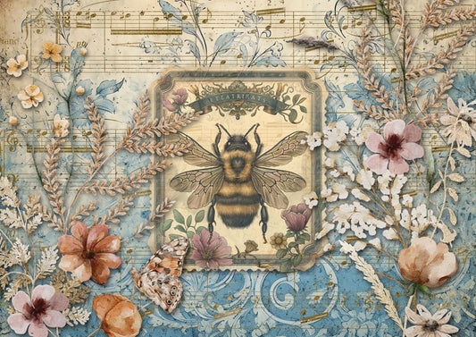Decoupage Queen A4 Rice Paper Bee Friend– Iveta Ziendina 2026