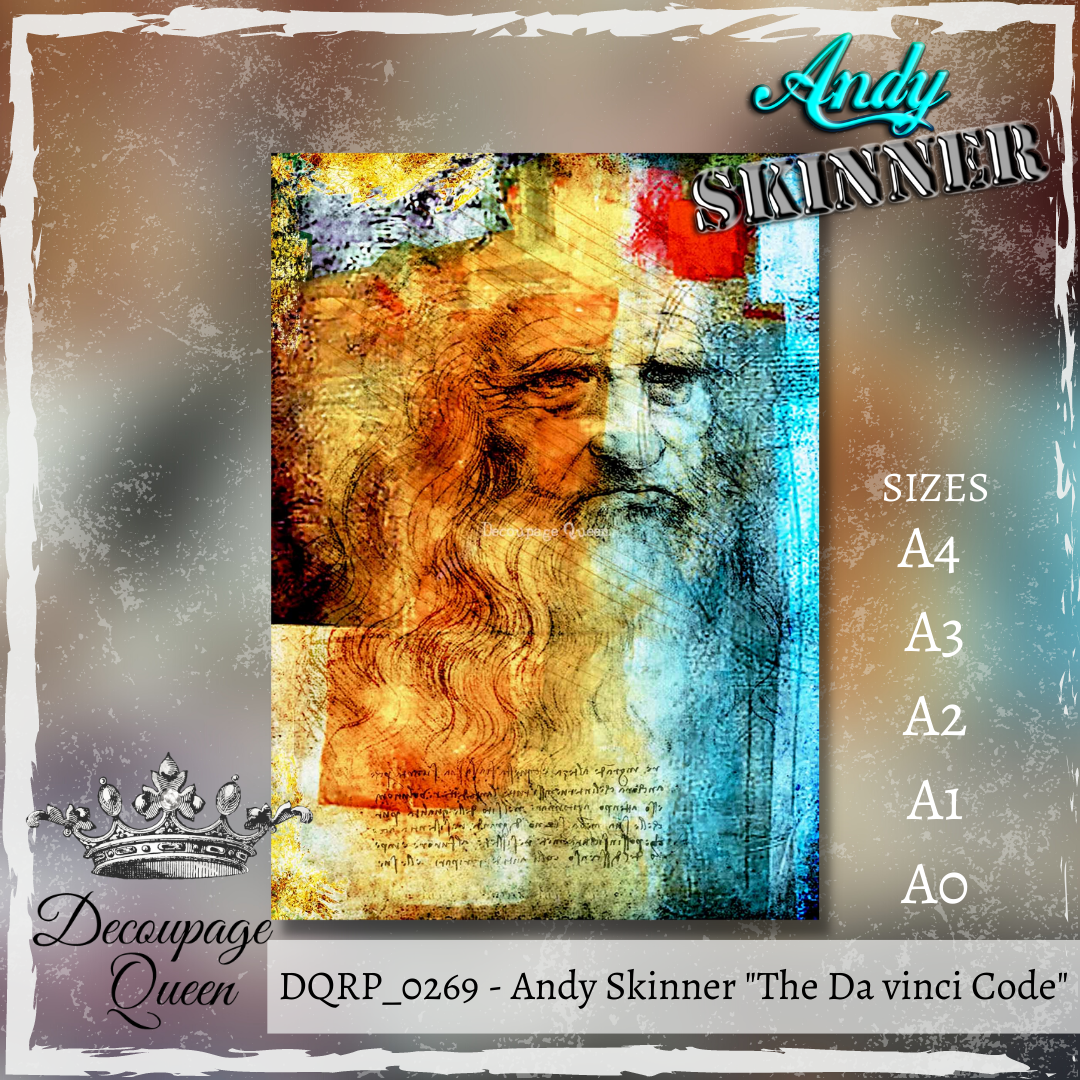 Decoupage Queen A4 Rice Paper The DaVinci Code by Andy Skinner