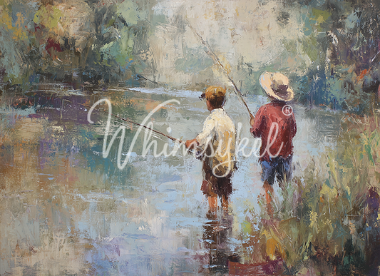 Whimsykel Designs 18 lb Decoupage Tissue Paper 14x20" Just Fishing