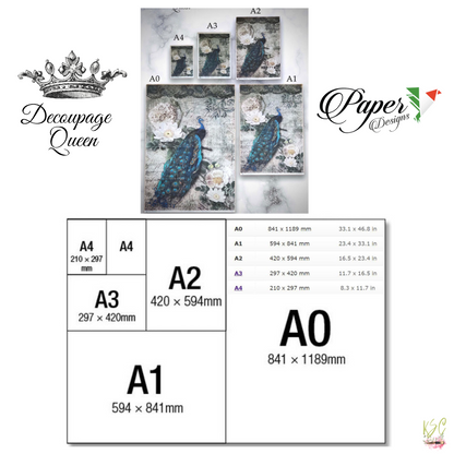 Decoupage Queen A4 Rice Paper Market Roses