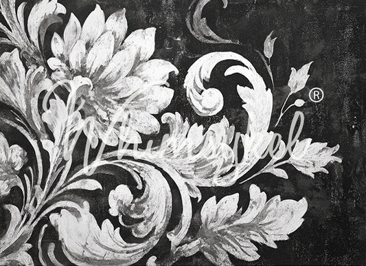 Whimsykel Designs 18 lb Decoupage Tissue Paper 14x20" Noir Brocade