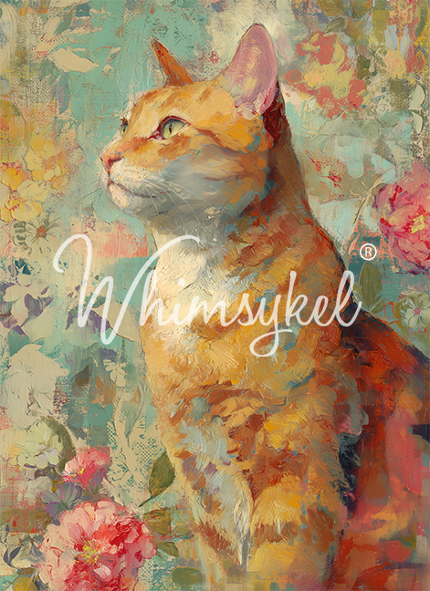 Whimsykel Designs 18 lb Decoupage Tissue Paper 21x29" Orange Tabby