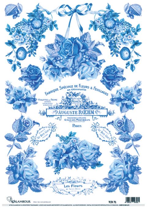 Calambour TCR71 - A3 PLUS Rice Paper for Decoupage