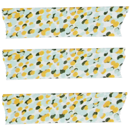 Confetti Dot Washi Tape in Aqua, Golden Yellow, and Green