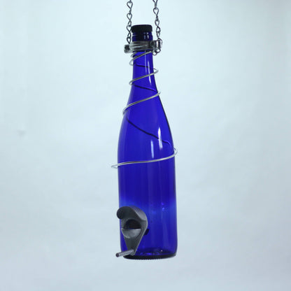 Bird Feeder Handmade from Glass Wine bottle