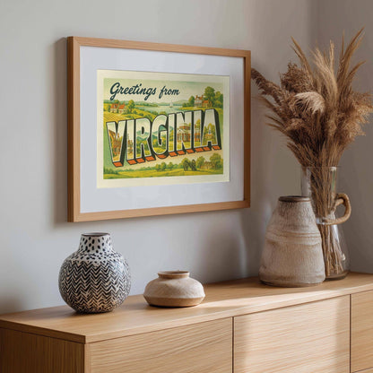 Virginia Postcard Art Print