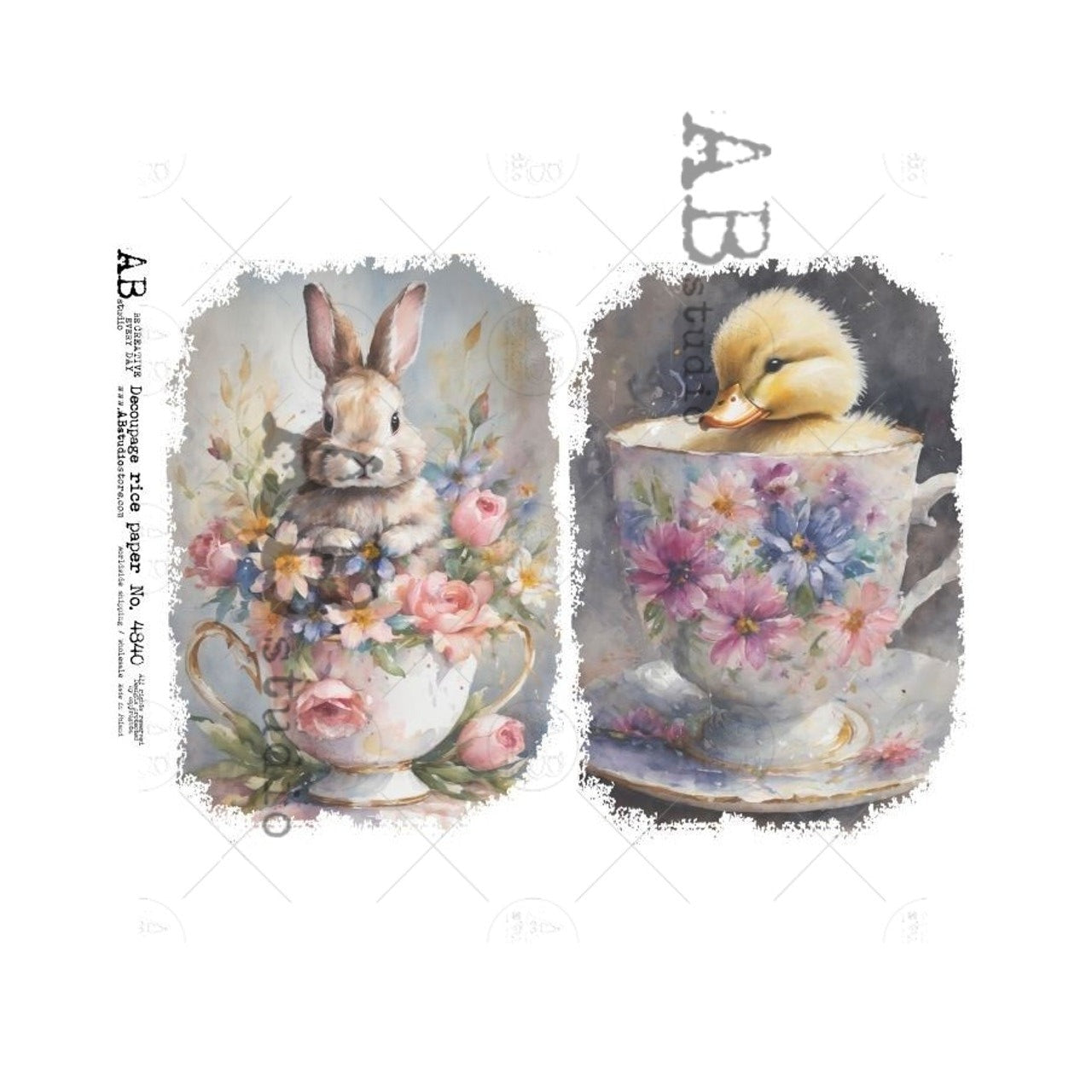 AB Studios A4 Rice Paper for Decoupage 4840