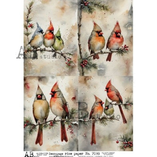 AB Studios A4 Rice Paper for Decoupage 7098