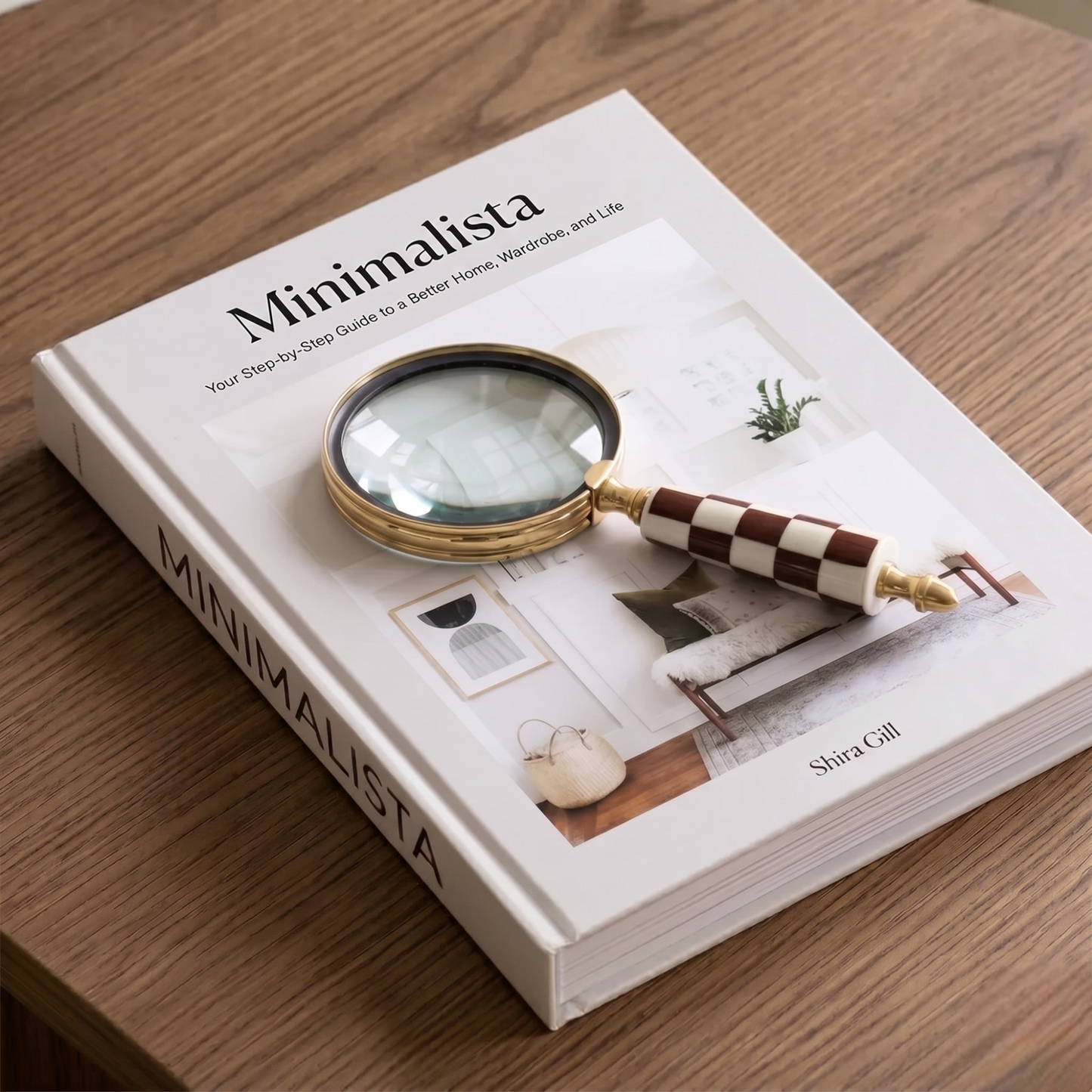 Brown Checker Magnifying Glass
