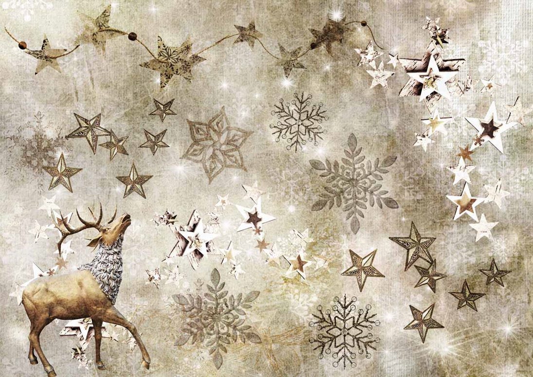 Decoupage Queen Rice Paper Merry and Bright RETIRED A4